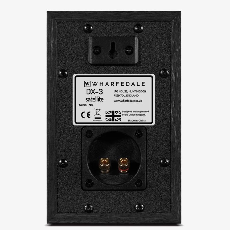 Wharfedale DX-3 Bookshelf Speakers Black (Pair) - rear panel