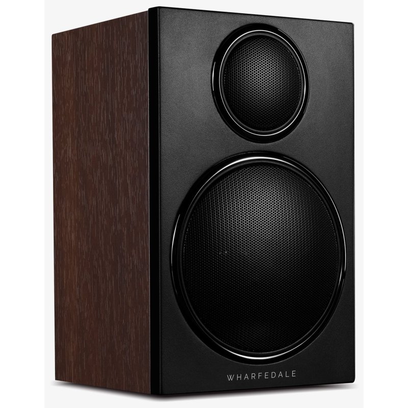 Wharfedale DX-3 Bookshelf Speakers Walnut (Pair) - angled view