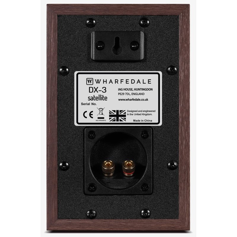Wharfedale DX-3 Walnut - rear panel connections