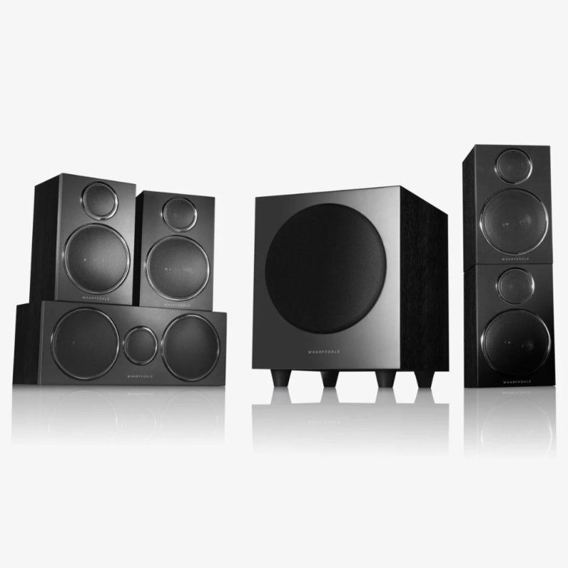 Wharfedale DX-3 HCP 5.1 Speaker Package Black — front view (grille on)