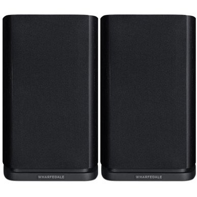 Wharfedale Evo 4.1 Bookshelf Speakers Black (Pair) — pair front view (grille on)