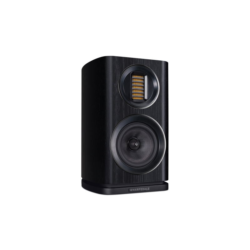 Wharfedale Evo 4.1 Bookshelf Speakers Black (Pair) — angled view