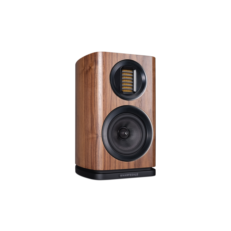 Wharfedale Evo 4.1 Bookshelf Speakers Walnut (Pair) — angled view