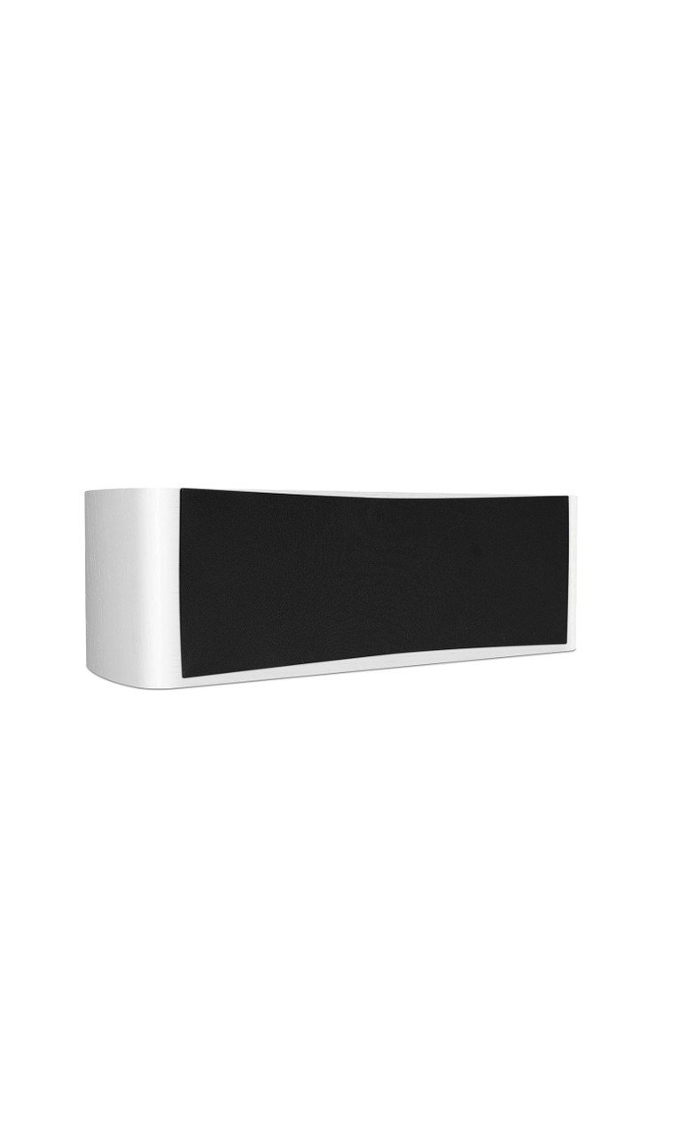 Wharfedale Evo 4.CS Centre Speaker White (Single) — three-quarter view (grille on)