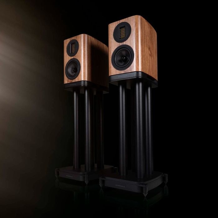 Wharfedale Evo 5.1 Bookshelf Speaker Walnut — Lifestyle shot