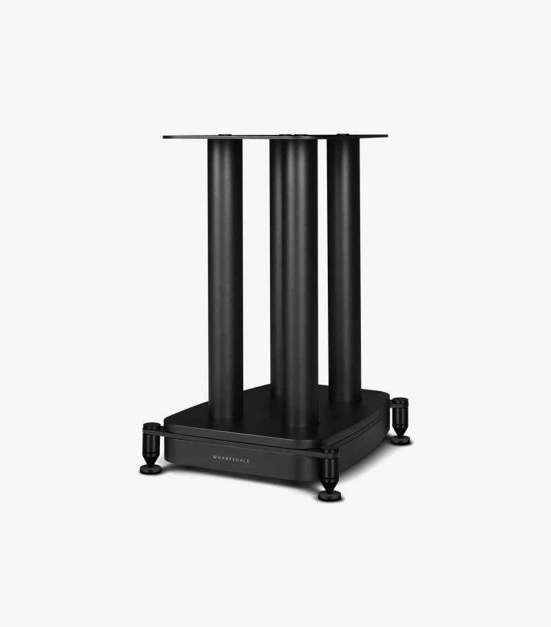 Wharfedale Evo 5.2 Speaker Stand Black three-quarter angle