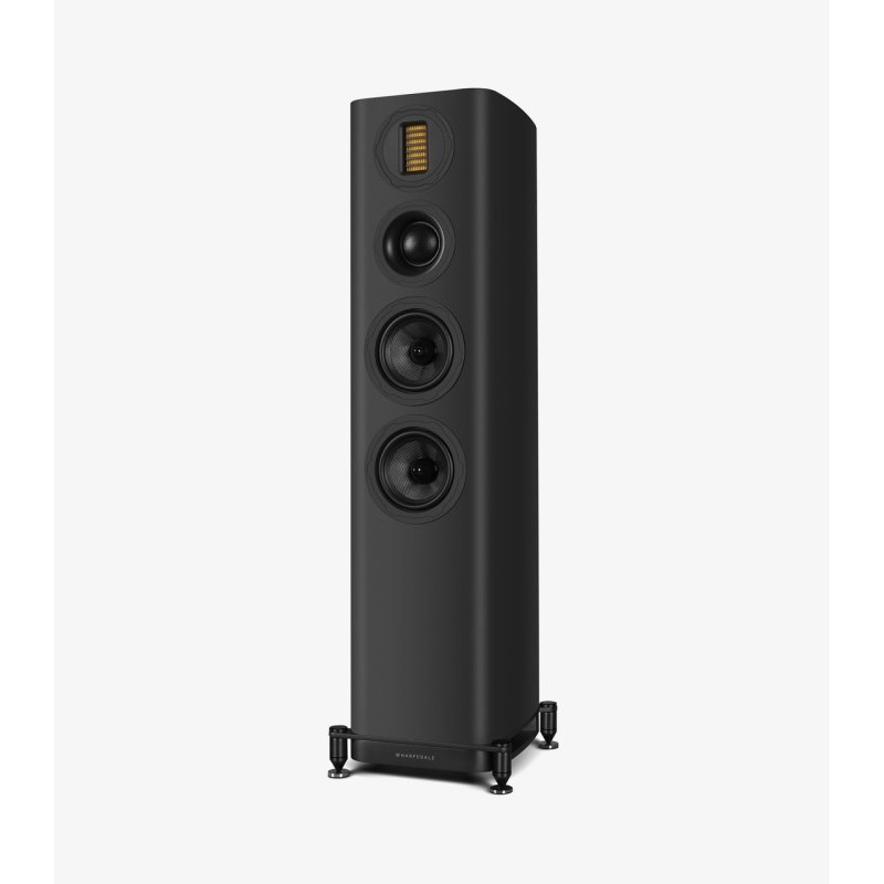 Wharfedale Evo 5.3 Floorstanding Speakers Black (Pair) — three-quarter view
