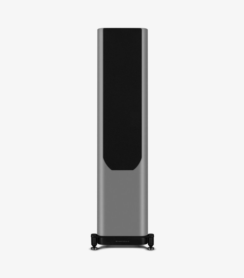 Wharfedale Evo 5.3 Floorstanding Speakers Grey (Pair) — front view (grille on)
