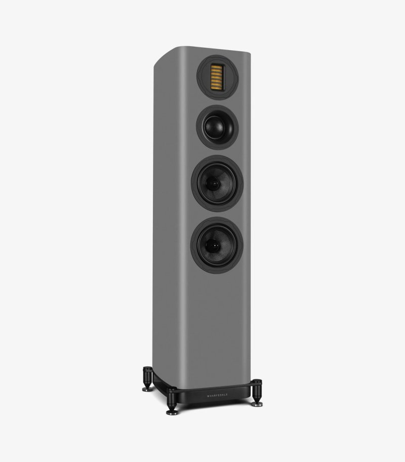 Wharfedale Evo 5.3 Floorstanding Speakers Grey (Pair) — reverse three-quarter view