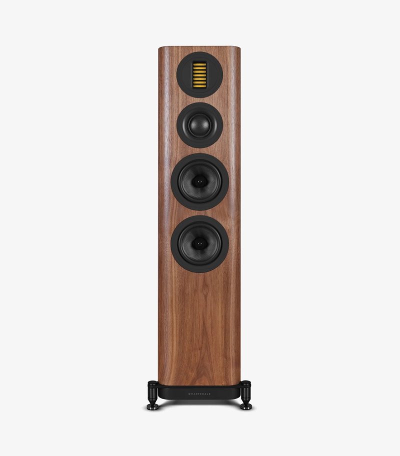 Wharfedale Evo 5.3 Floorstanding Speakers Walnut - front view without grille