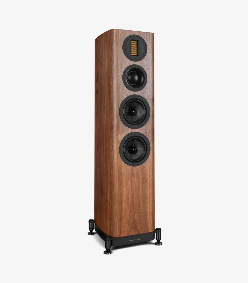 Wharfedale Evo 5.3 Floorstanding Speakers Walnut - left angled view