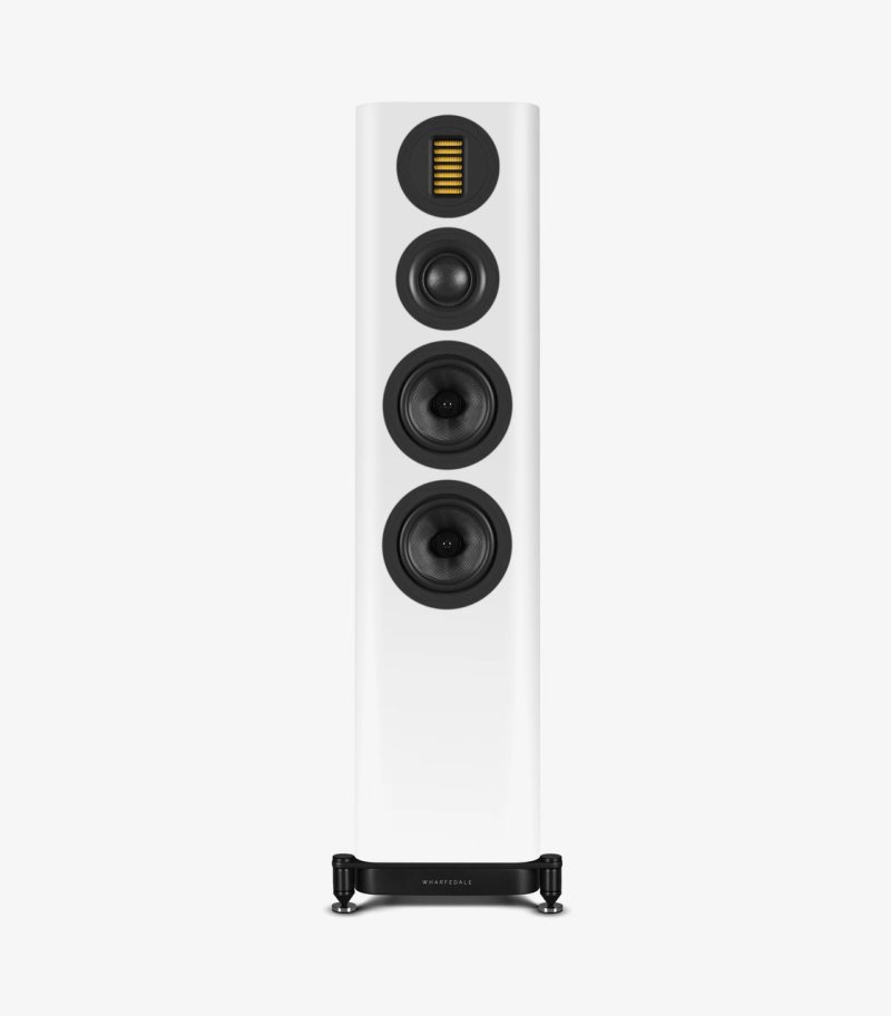 Wharfedale Evo 5.3 Floorstanding Speakers White - front view without grille