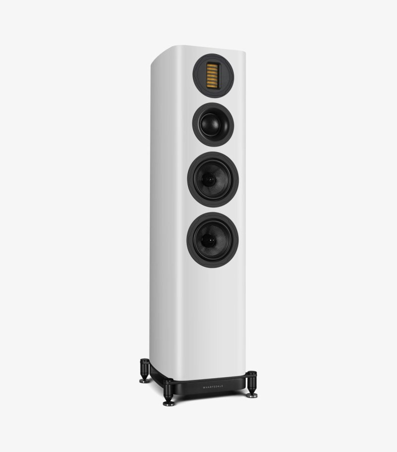 Wharfedale Evo 5.3 Floorstanding Speakers White - left angled view
