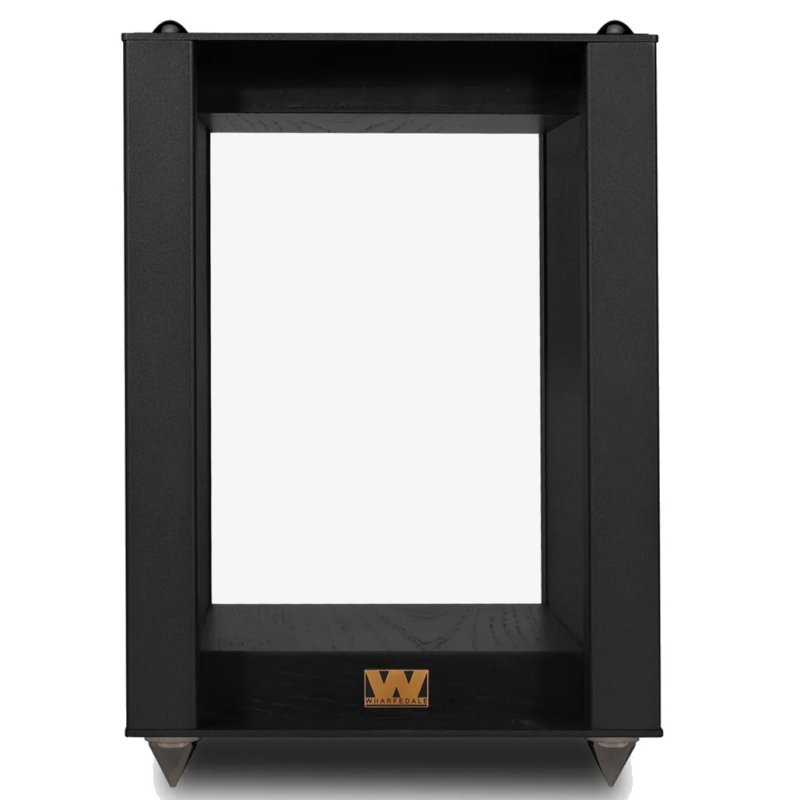 Wharfedale Linton Speaker Stands Black Oak (Pair) — front view