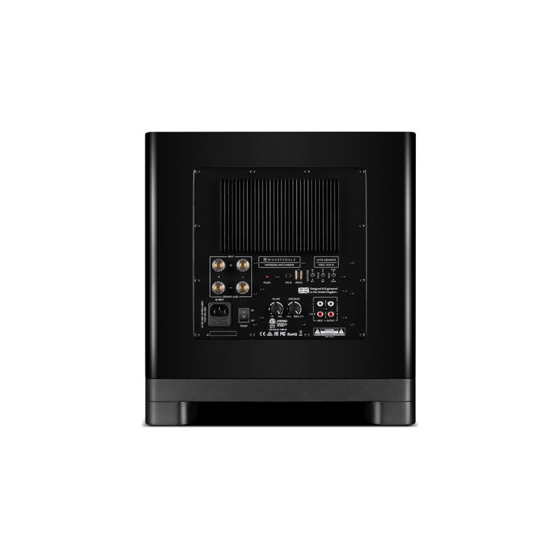 Wharfedale NOVA 10 Subwoofer Matte Black, rear amplifier panel and connections