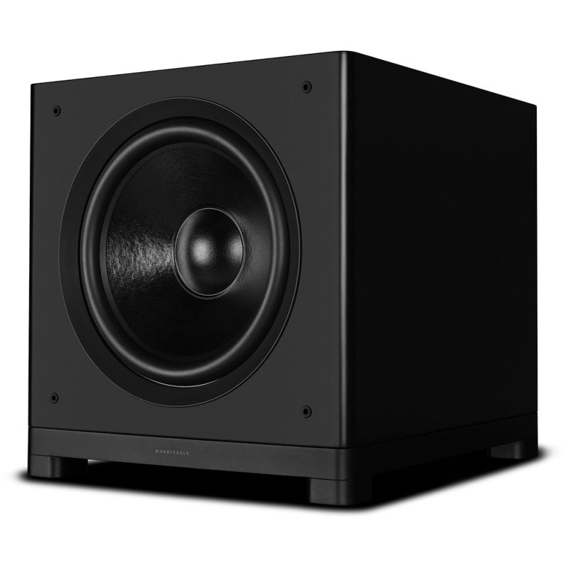Wharfedale NOVA 15 Subwoofer Matte Black angled view with grille removed