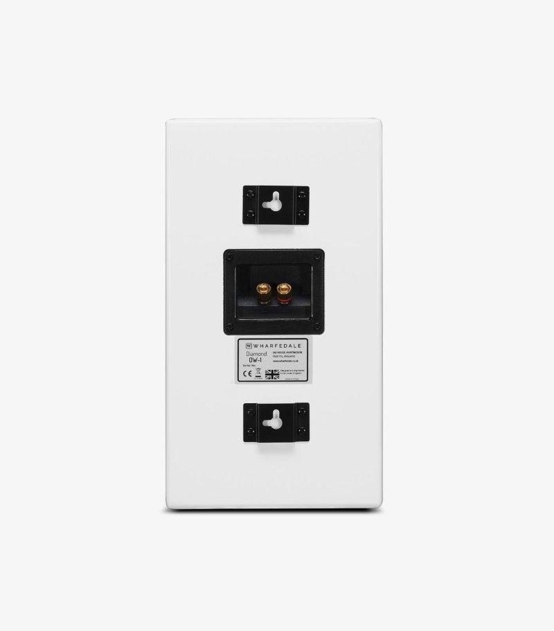 Wharfedale OW-1 White - Rear with Wall-Mount Brackets