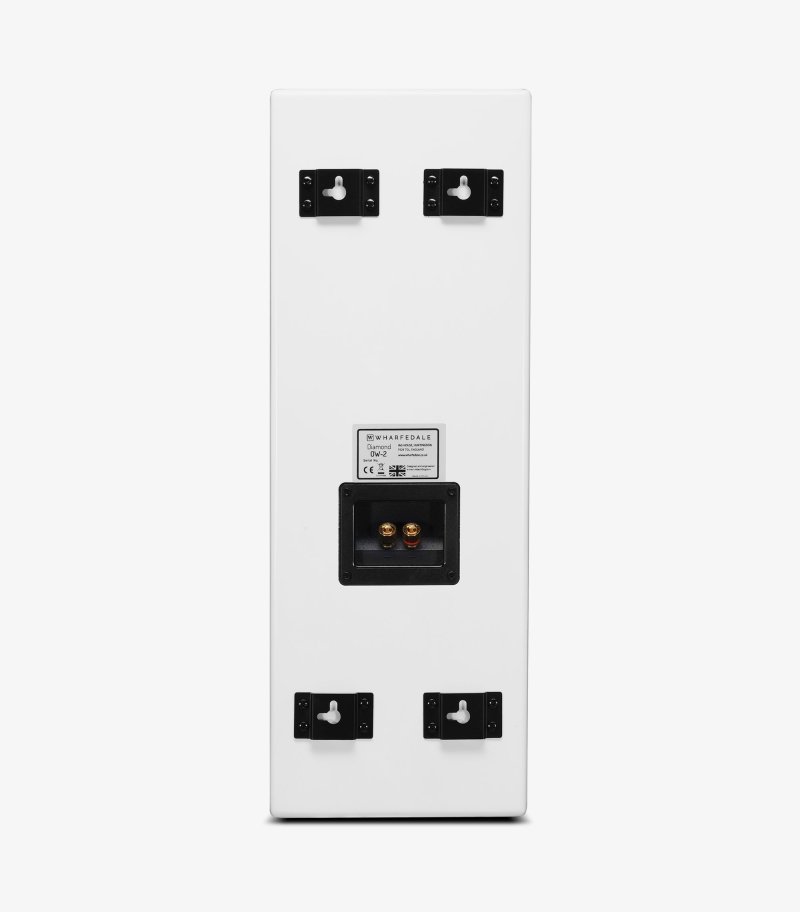 Wharfedale OW-2 Diamond On-Wall Speaker White - Rear with Wall Mounts