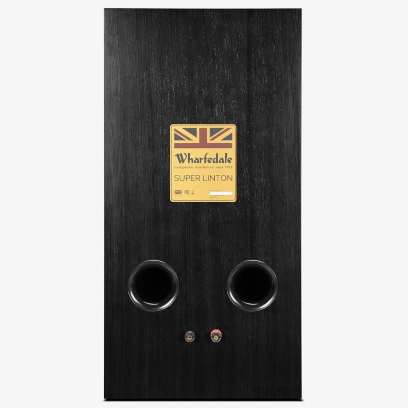 Wharfedale Super Linton Standmount Speakers Black Oak (Pair) — rear panel