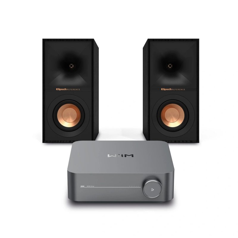 WiiM Amp + Klipsch R-40M Bookshelf Speaker Bundle