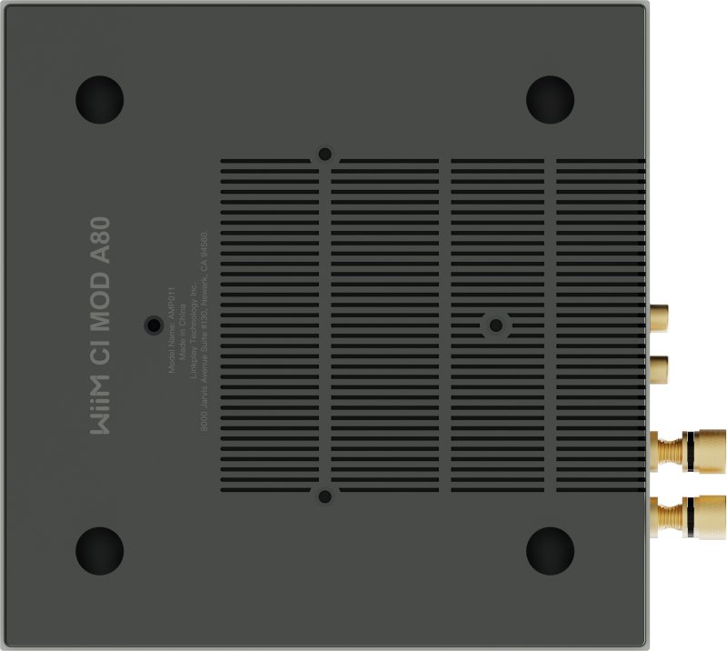 WiiM CI MOD A80 Custom Install Streaming Amplifier underside label