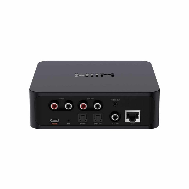 WiiM Pro Plus Audio Streamer - rear panel showing Line In, Line Out, SPDIF, Coax and LAN connections