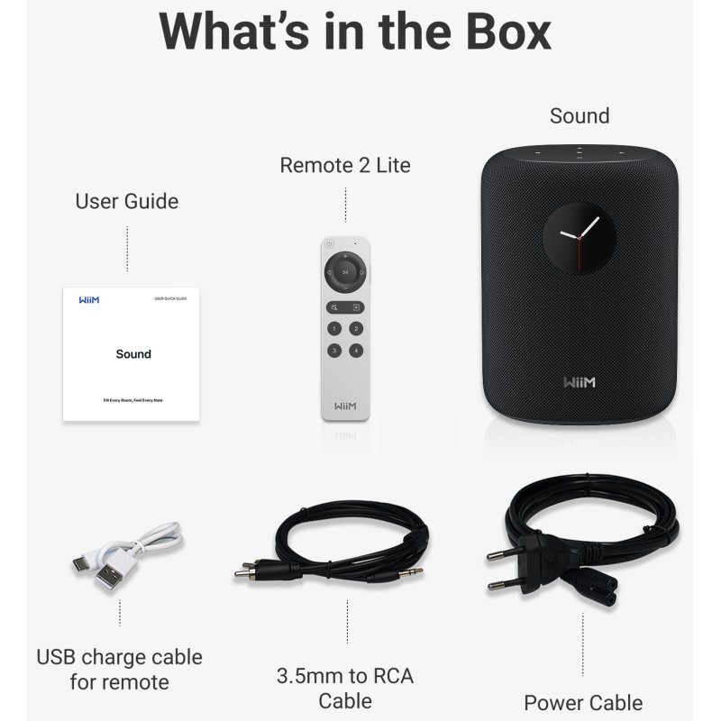 WiiM Remote 2 Lite - included accessories