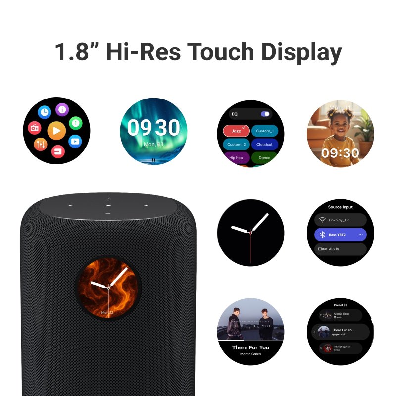 WiiM Sound 1.8 inch round touch display