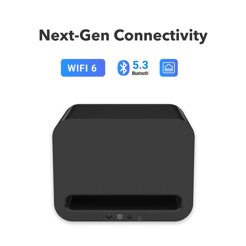WiiM Sub Pro Wireless Subwoofer Black rear connectivity