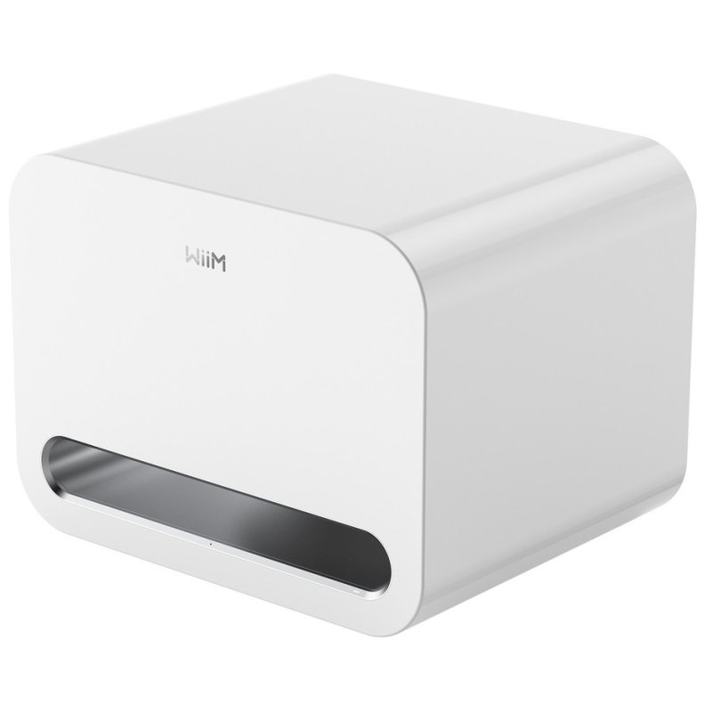 WiiM Sub Pro Wireless Subwoofer White angle view