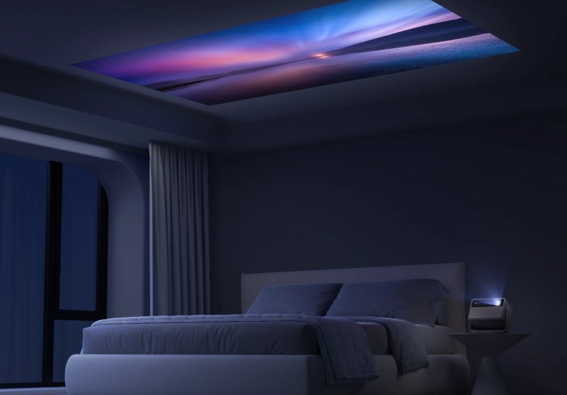 XGIMI Horizon 20 projecting onto a bedroom ceiling