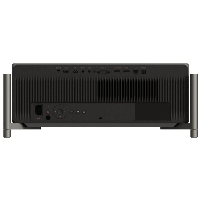 XGIMI TITAN rear panel with HDMI eARC, USB, LAN and RS232 connections