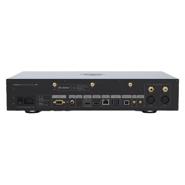 Zidoo UHD8000 rear panel connections