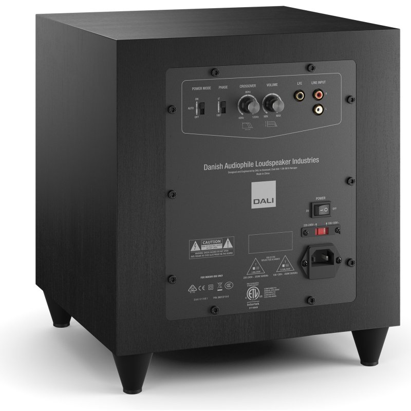 DALI Sub C-8 D Subwoofer Black Ash - Rear Panel