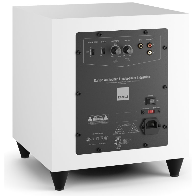 DALI Sub C-8 D Subwoofer White - Rear Panel