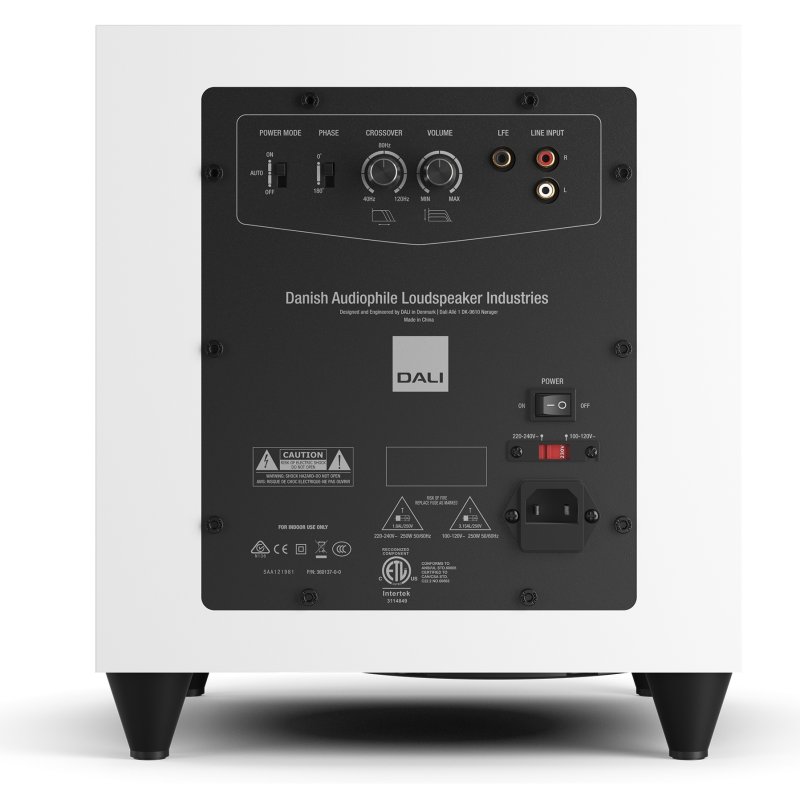 DALI Sub C-8 D Subwoofer White - Rear Connections