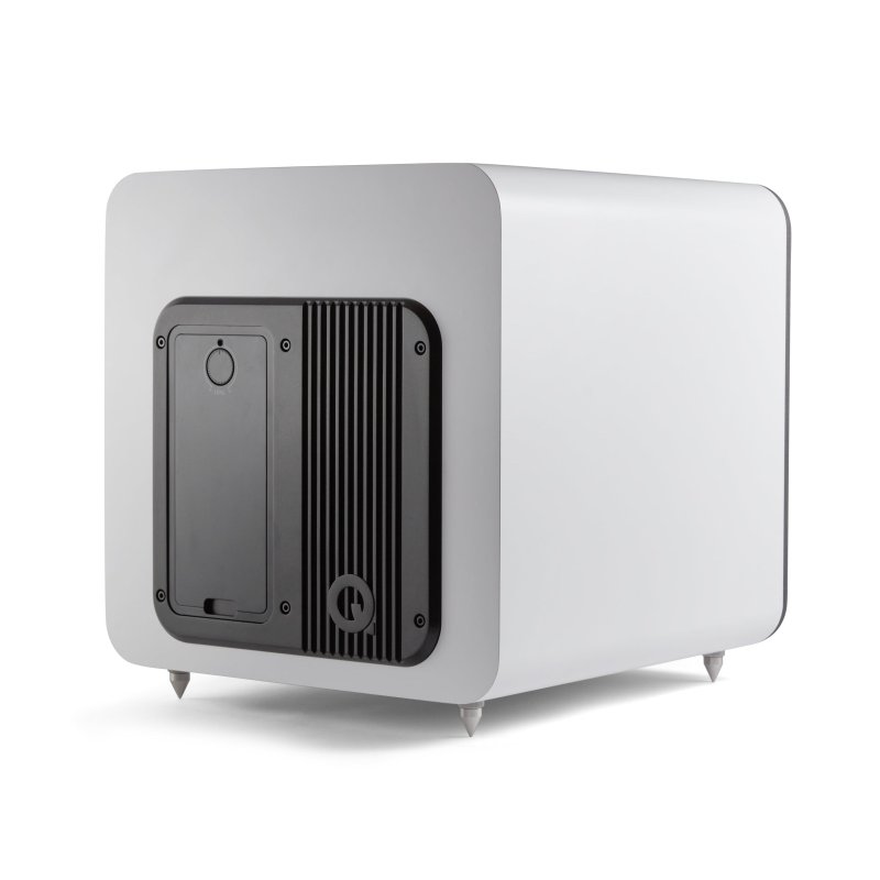 Q Acoustics Q SUB 100 Subwoofer Satin White — rear angle